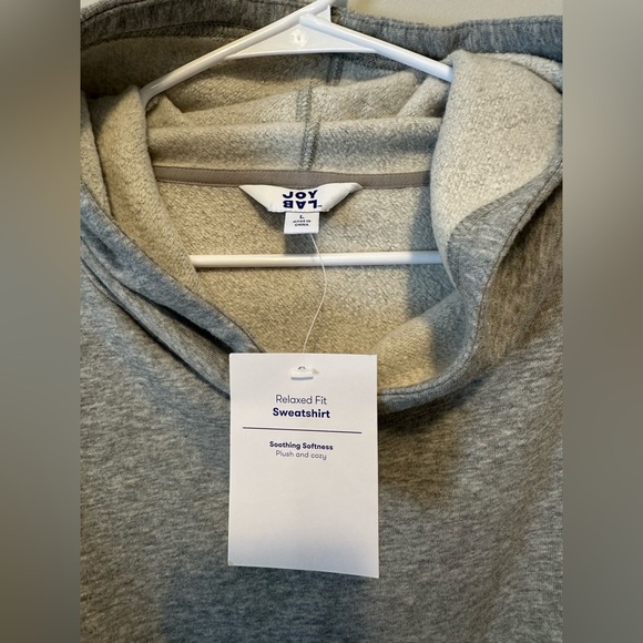 NWT JoyLab Relaxed Fit Sweatshirt Hoodie Gray Size L - Picture 2 of 8